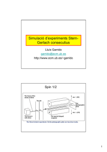 Simulació d`experiments Stern- Gerlach consecutius