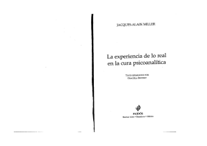 LA EXPERIENCIA DE LO REAL paradigmas del goce