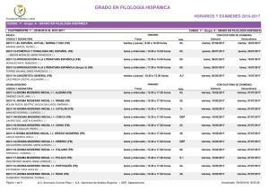 grado en filología hispánica - Facultad de Filosofía y Letras