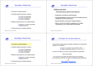 Variables Aleatorias Variables Aleatorias Variables Aleatorias