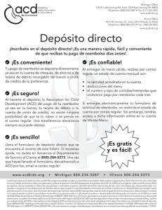 Depósito directo - The Association for Child Development