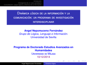 Dinámica lógica de la información y la comunicación: un programa
