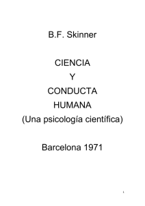 BF Skinner CIENCIA Y CONDUCTA HUMANA