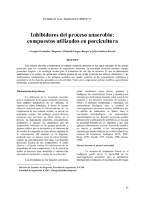Inhibidores del proceso anaerobio: compuestos utilizados en