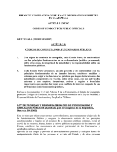 thematic compilation of relevant information submitted by guatemala