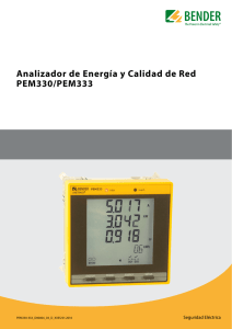 Analizador de Energía y Calidad de Red PEM330/PEM333