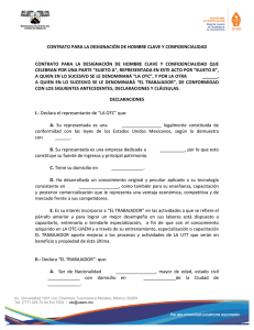 Contrato para la designación de hombre clave y - OTC-UAEM