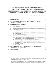 Acuerdo Arbitral y Terceros - González de Cossío Abogados, SC