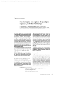 Hepatomegalia por depósito de glucógeno hepático y diabetes