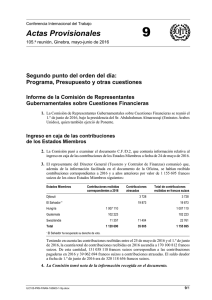 Informe de la Comisión de Representantes Gubernamentales sobre