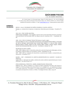 GIOVANNI PAVAN - Cámara de Comercio Italiana en México