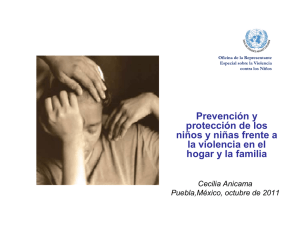 Prevención y protección de los niños y niñas frente a la violencia en