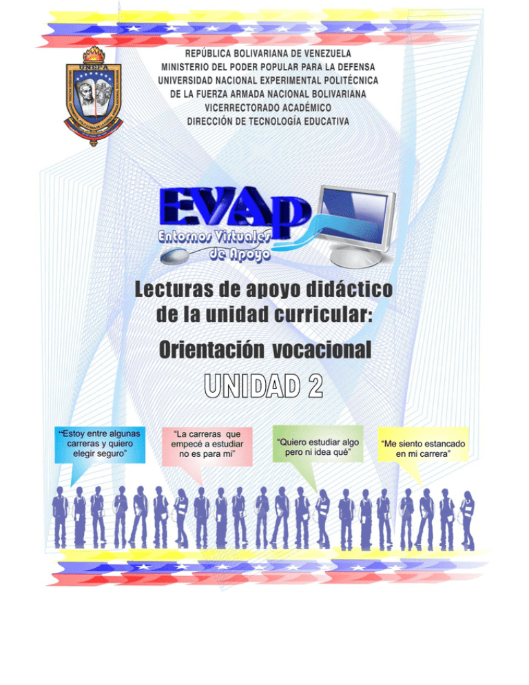 Orientación Vocacional UNIDAD 1: La Elección Vocacional