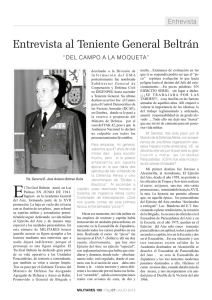 Entrevista al Teniente General Beltrán