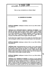 Ley 1357 de 2009 - Superintendencia Financiera de Colombia