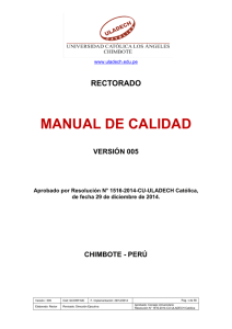 manual de calidad - Universidad Católica los Ángeles de Chimbote
