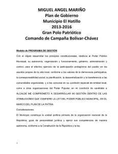 MIGUEL ANGEL MARIÑO Plan de Gobierno Municipio El Hatillo