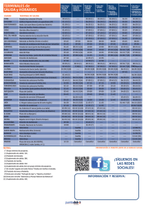 TERMINALES de SALIDA y HORARIOS