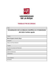 Actualización de la evidencia científica en el tratamiento del dolor