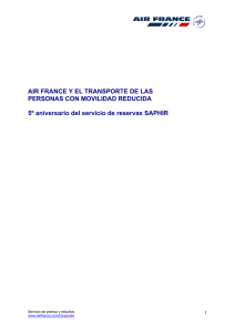 AIR FRANCE Y EL TRANSPORTE DE LAS PERSONAS CON
