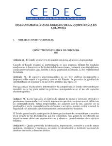 marco normativo del derecho de la competencia en colombia