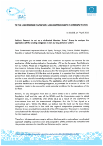 LDAC Letter of Request for Creation of an EU Member States Group