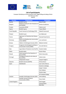 List of participants - European Network against Environmental Crime