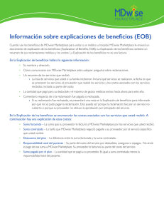Información sobre explicaciones de beneficios (EOB)