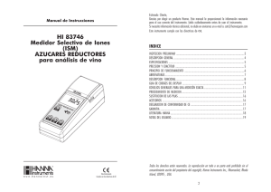 HI 83746 Medidor Selectivo de Iones (ISM) AZUCARES