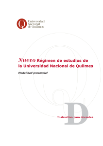 Nuevo Régimen de estudios de la Universidad Nacional de Quilmes