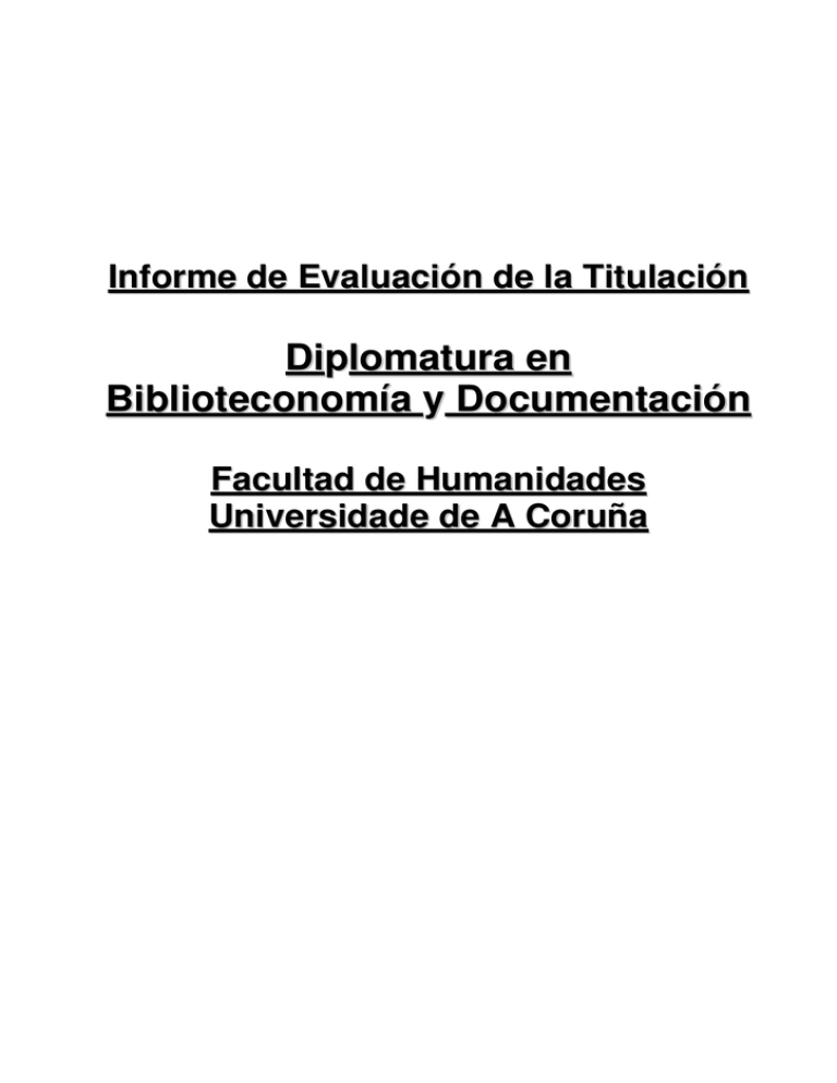 Diplomatura en Biblioteconomía y Documentación