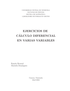 Cálculo Diferencial en Varias Variables