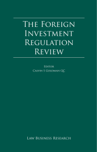 The Foreign Investment Regulation Review