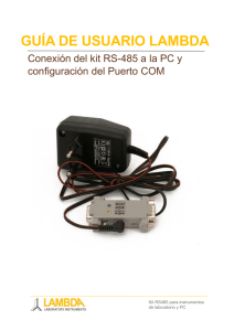 Conectando kit de conexion RS a la PC-Guia de usuario