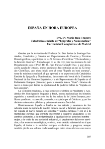 España en hora europea. María Ruiz Trapero