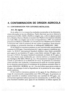 ,4. CONTAMINACIÓN DE ORIGEN AGRICOLA