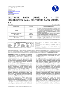 Deutsche Bank (Perú) - En Liquidación