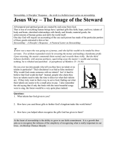 Jesus Way – The Image of the Steward