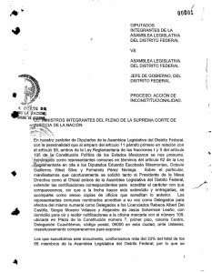 Diputados Integrantes de la Asamblea Legislativa del Distrito