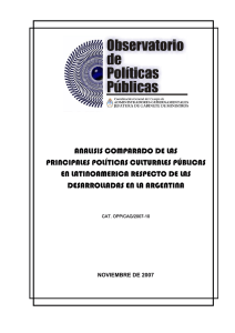 ANALISIS COMPARADO DE LAS PRINCIPALES POLÍTICAS