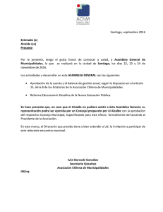 (a) Alcalde (sa) - Asociación Chilena de Municipalidades