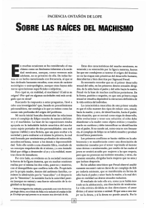 SOBRE LAS RAíCES DEL MACHISMO - Revista de la Universidad