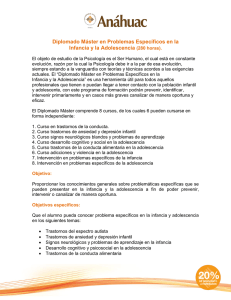 Diplomado Máster en Problemas Específicos en la Infancia y la