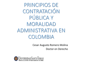 principios de contratación pública y moralidad administrativa en