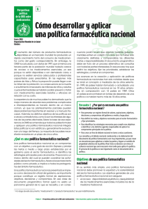 Cómo desarrollar y aplicar una política farmacéutica nacional