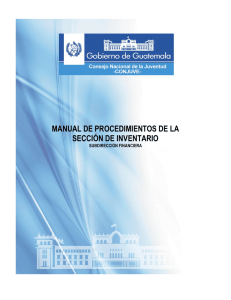 manual de procedimientos de la sección de inventario