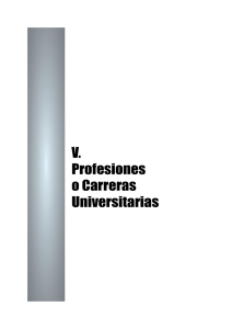 V. Profesiones o Carreras Universitarias