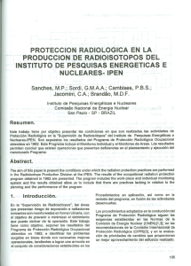 protección radiologica en la producción de radioisotopos del