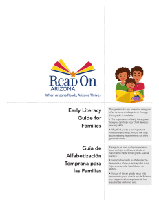 Early Literacy Guide for Families Guía de