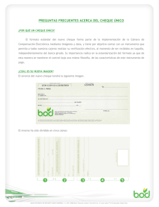 preguntas frecuentes acerca del cheque &uacute;nico